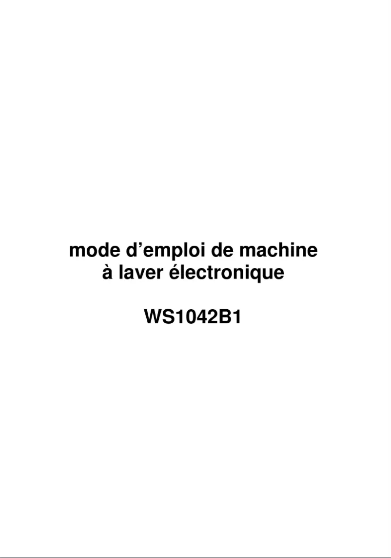 Página 1 del manual Manual de usuario BSK WS1042B1