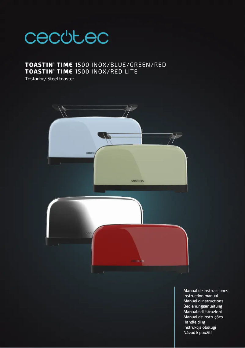 Página 1 del manual Manual de usuario Cecotec Toastin' time 1500