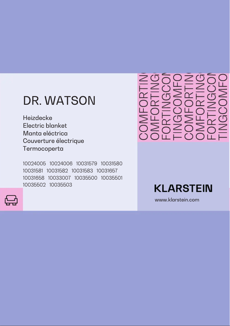 Página 1 del manual Manual de usuario Klarstein Dr. Watson Comfort