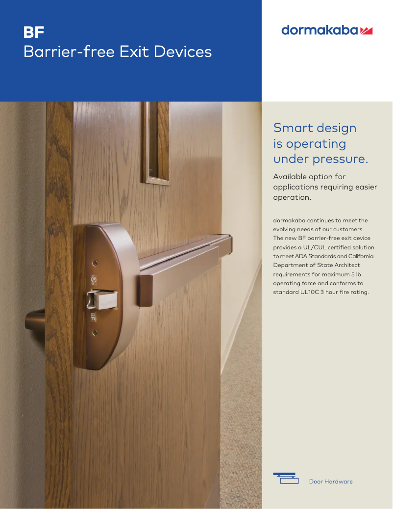 Imagen de la primera página del manual del dispositivo Barrier Free