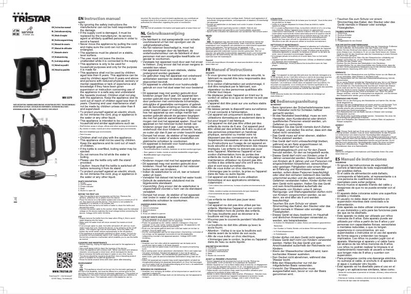 Página 1 del manual Manual de usuario TriStar WK-3379