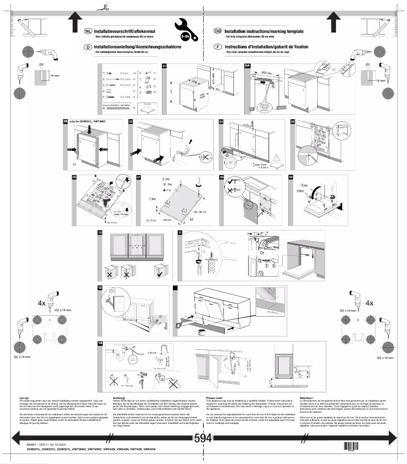 Imagen de la primera página del manual del dispositivo VW743NC
