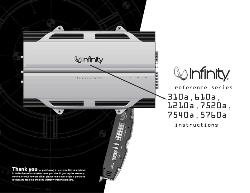 Página nº 1 - Manual de usuario Infinity Reference 7520a
