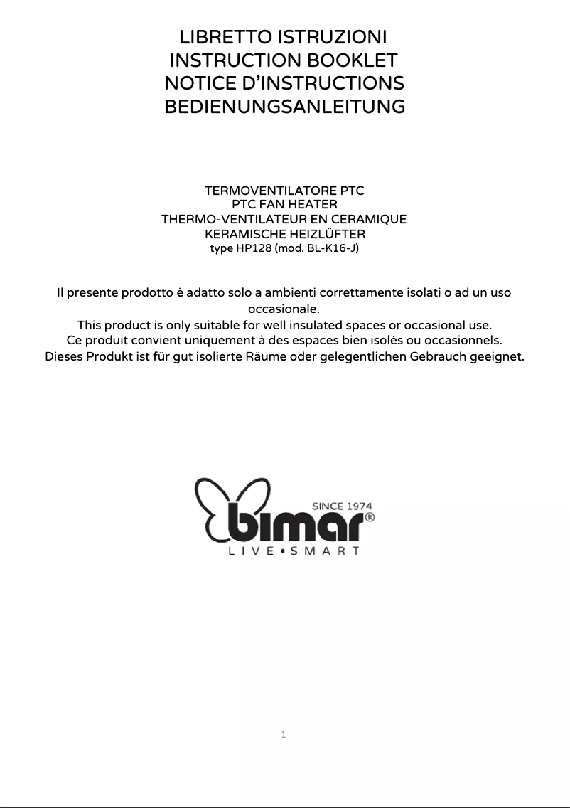 Página 1 del manual Manual de usuario Bimar HP128