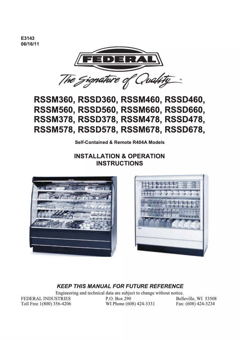 Imagen de la primera página del manual del dispositivo RSSM360SC