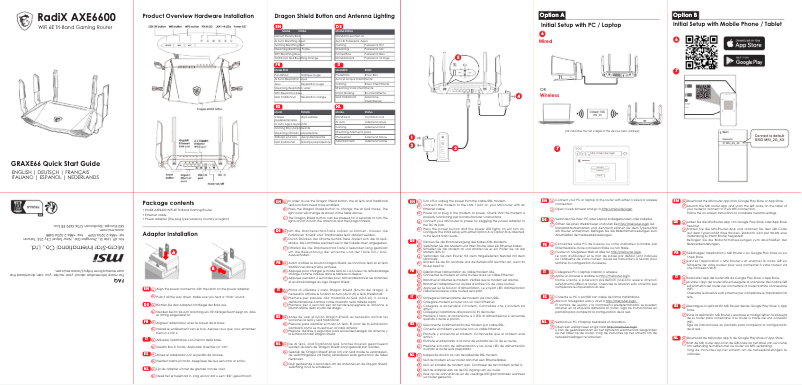 Imagen de la primera página del manual del dispositivo RadiX AXE6600