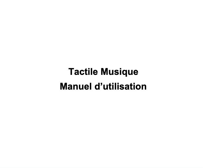 Página 1 del manual Manual de usuario ZTE Tactile Musique