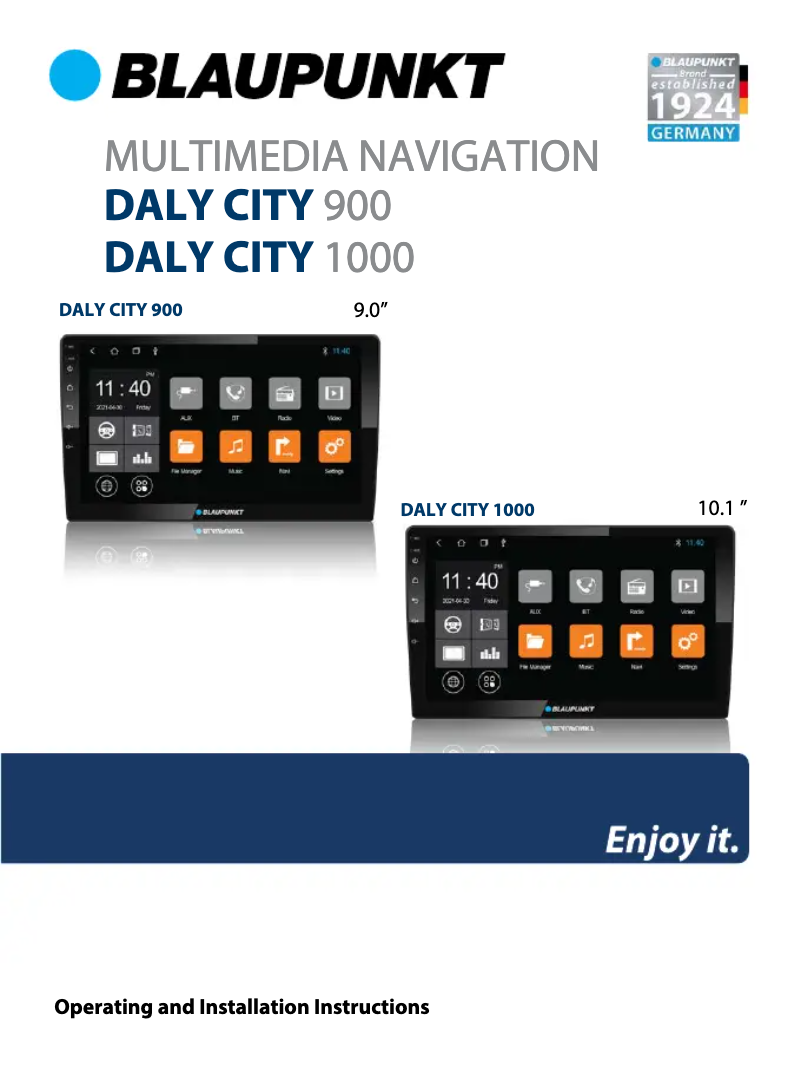 Imagen de la primera página del manual del dispositivo Daly City 900