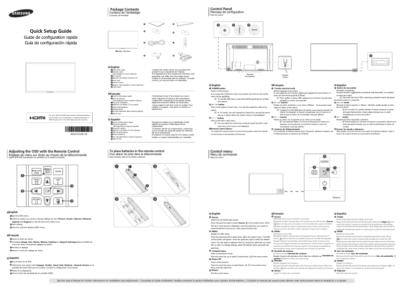 Imagen de la primera página del manual del dispositivo SyncMaster MD65C