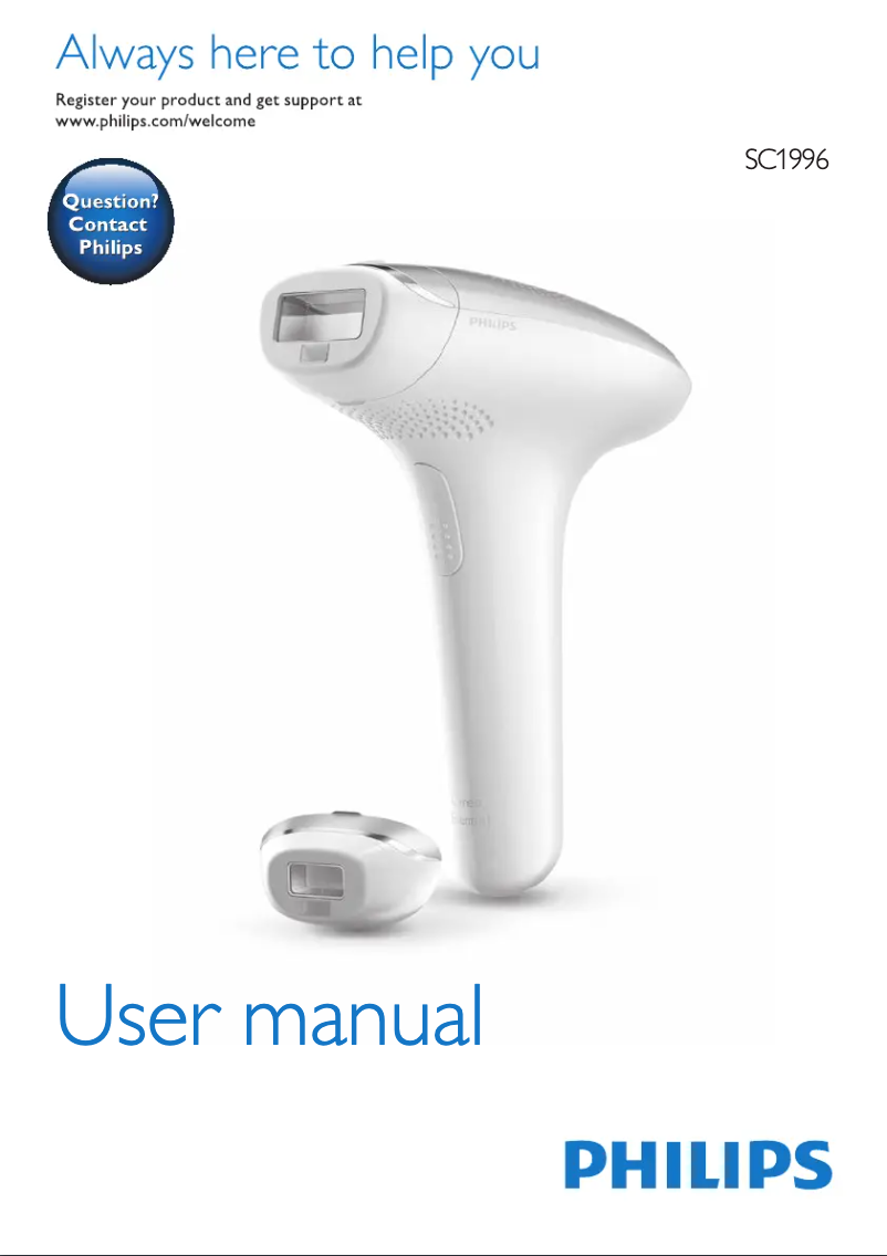 Página nº 1 - Manual de usuario Philips Lumea Essential SC1996