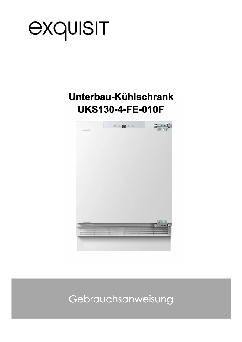 Página 1 del manual Manual de usuario Exquisit UKS130-4-FE-010F