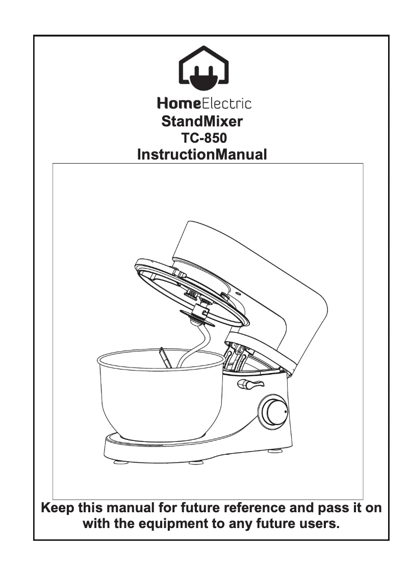 Página 1 del manual Manual de usuario Home Electric TC-850