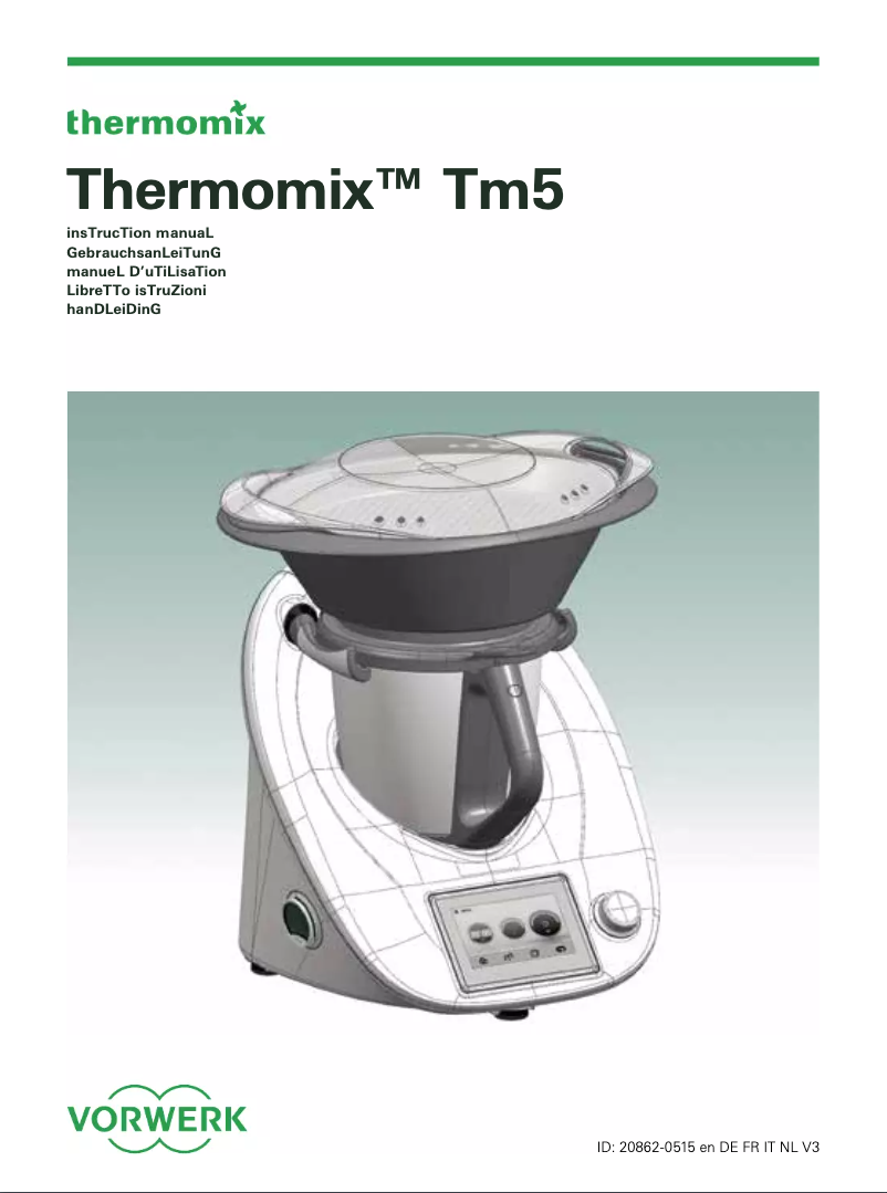 Imagen de la primera página del manual del dispositivo Thermomix TM5