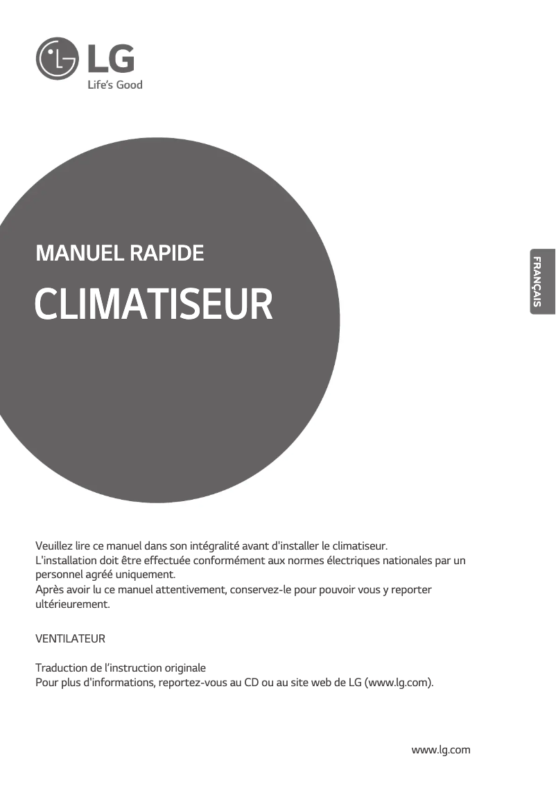 Imagen de la primera página del manual del dispositivo LZ-H100GXN4