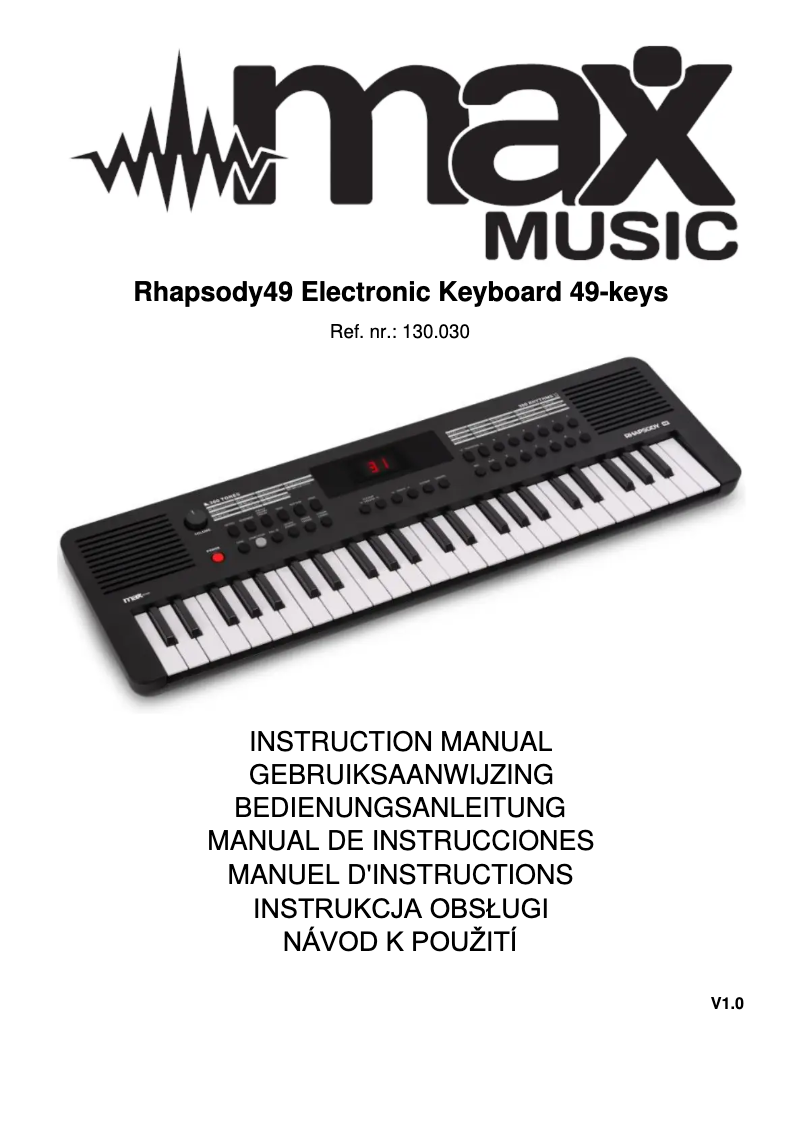 Imagen de la primera página del manual del dispositivo Rhapsody49