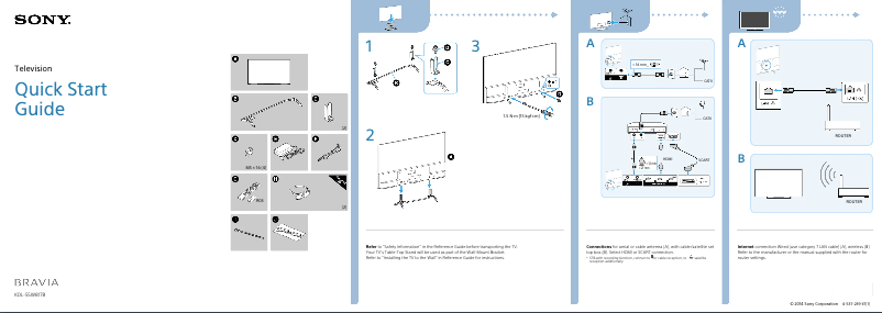 Imagen de la primera página del manual del dispositivo Bravia KDL-55W817B