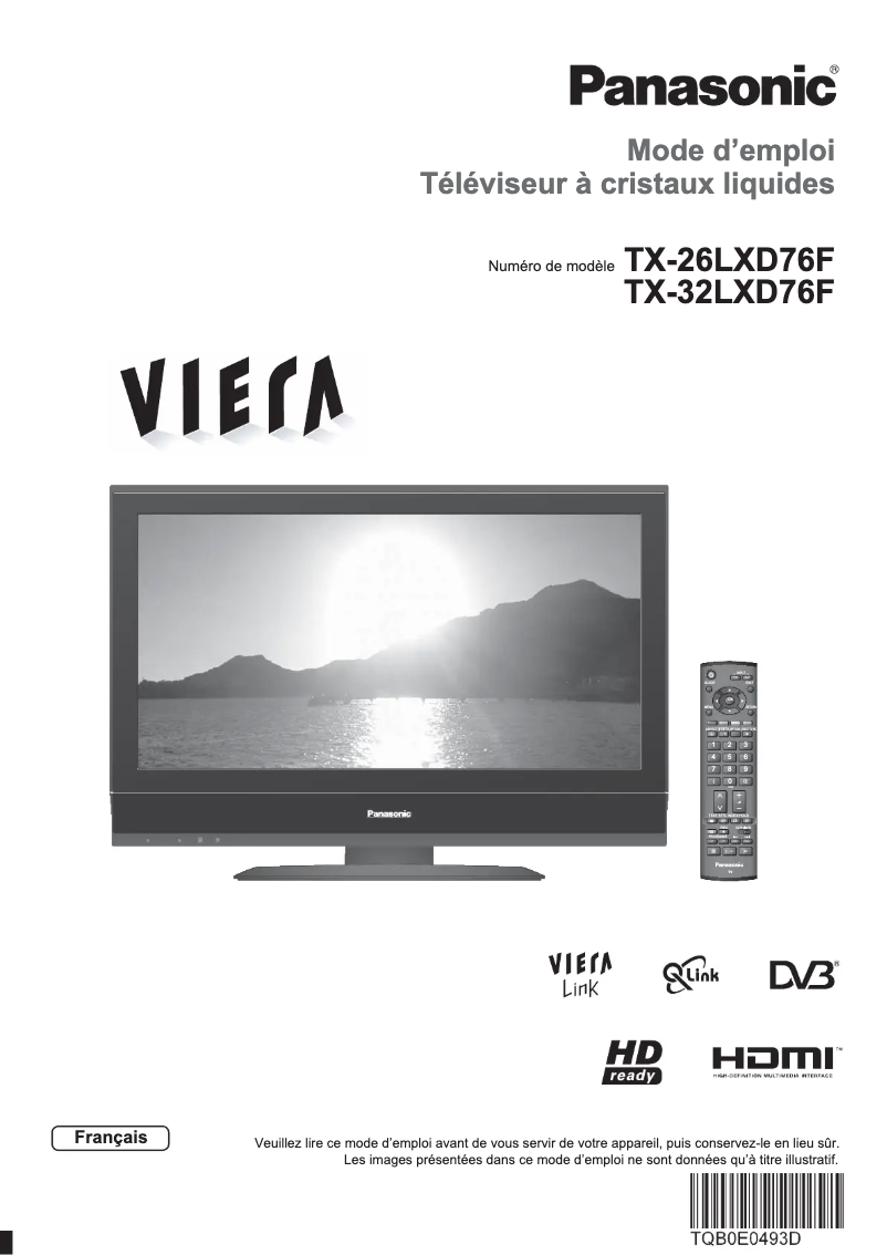 Página 1 del manual Manual de usuario Panasonic Viera TX-32LXD76F