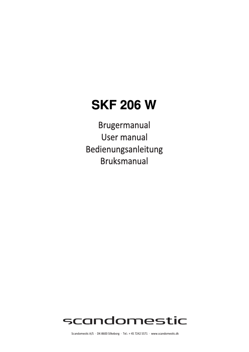 Imagen de la primera página del manual del dispositivo SKF 206 W