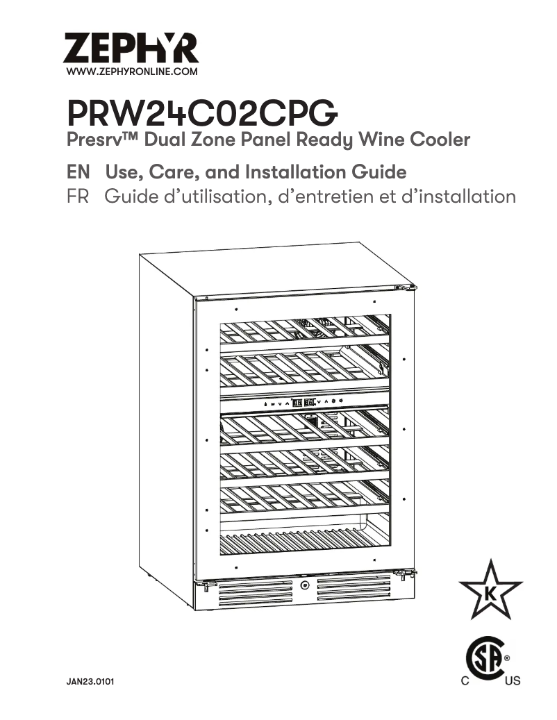 Imagen de la primera página del manual del dispositivo Presrv PRW24C02CPG