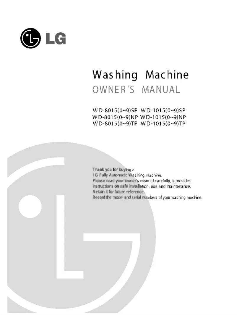 Imagen de la primera página del manual del dispositivo WD-10150TP