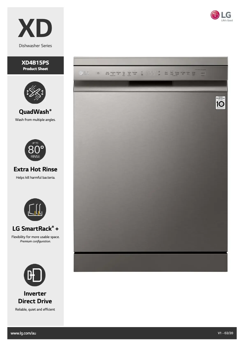 Página nº 1 - Ficha técnica LG XD4B15PS