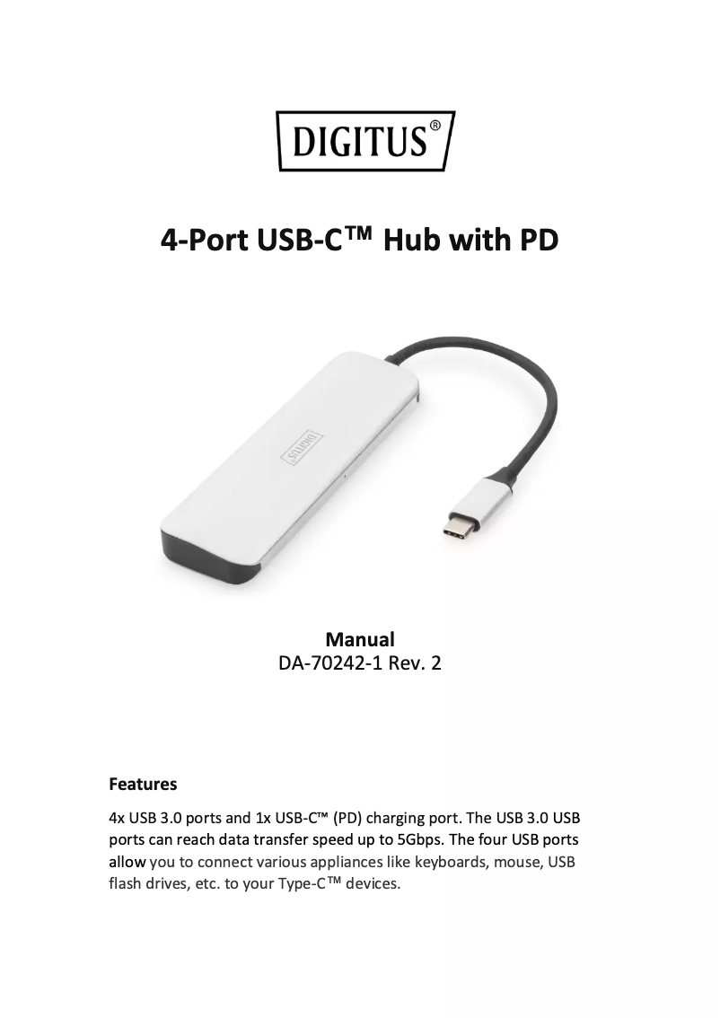 Página nº 1 - Manual de usuario Digitus DA-70242-1