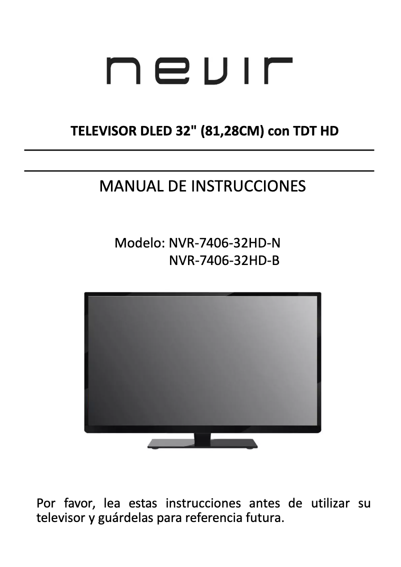 Página 1 del manual Manual de usuario Nevir NVR-7406-32HD-B