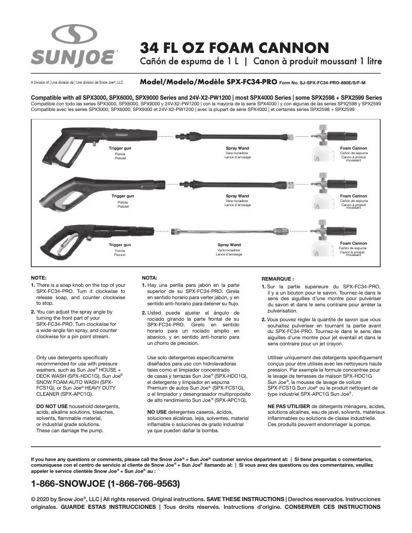 Imagen de la primera página del manual del dispositivo SPX-FC34-PRO