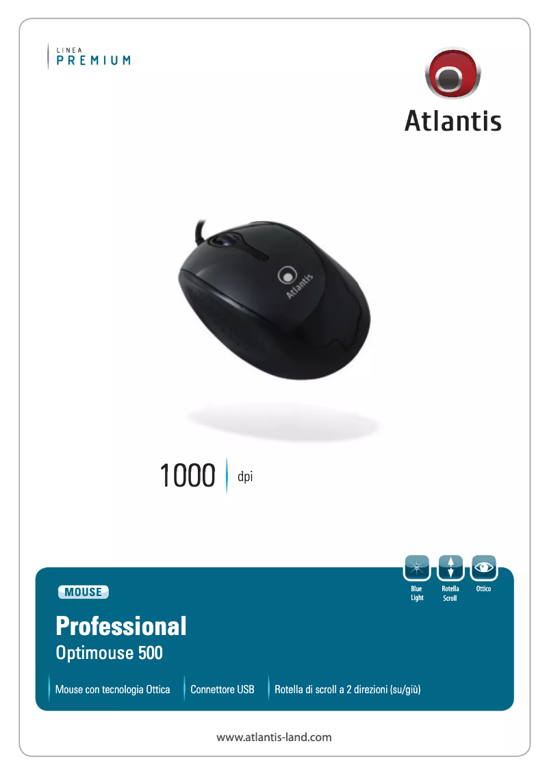 Página nº 1 - Manual de usuario Atlantis Land OptiMouse 500