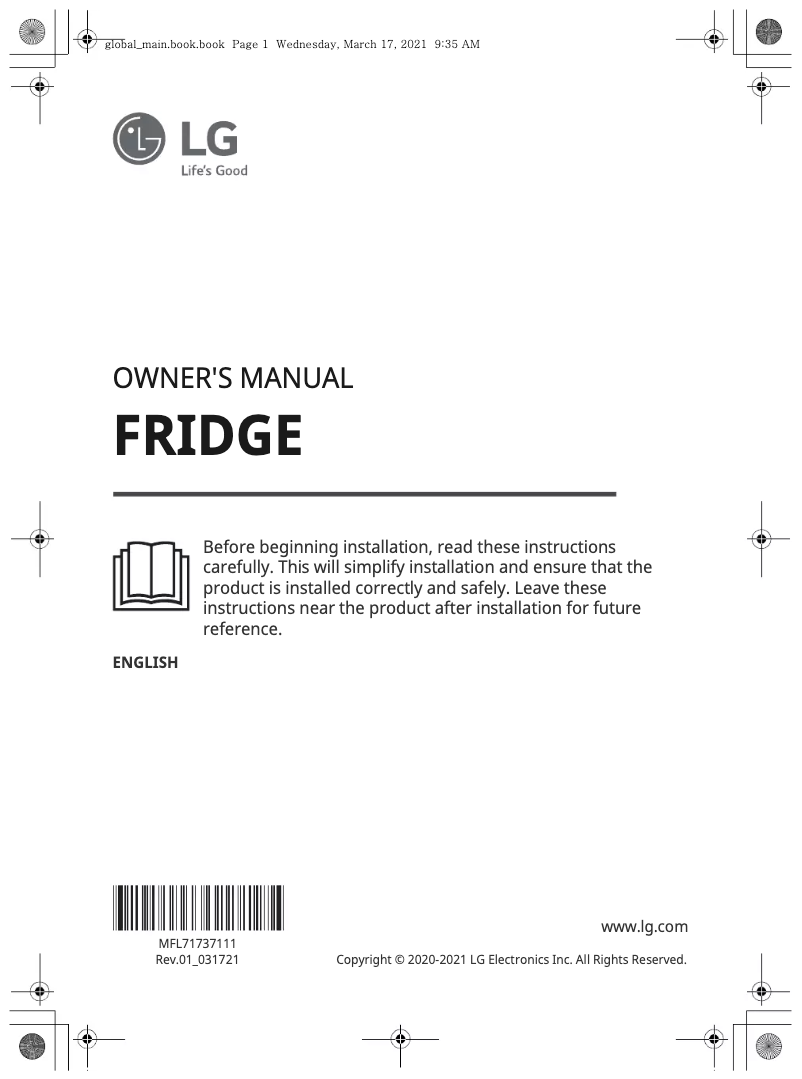 Imagen de la primera página del manual del dispositivo LD141BBSIT