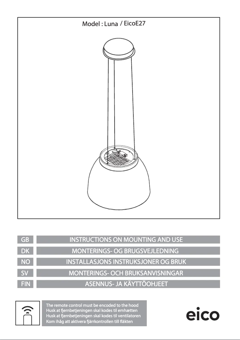 Página 1 del manual Manual de usuario Eico Luna