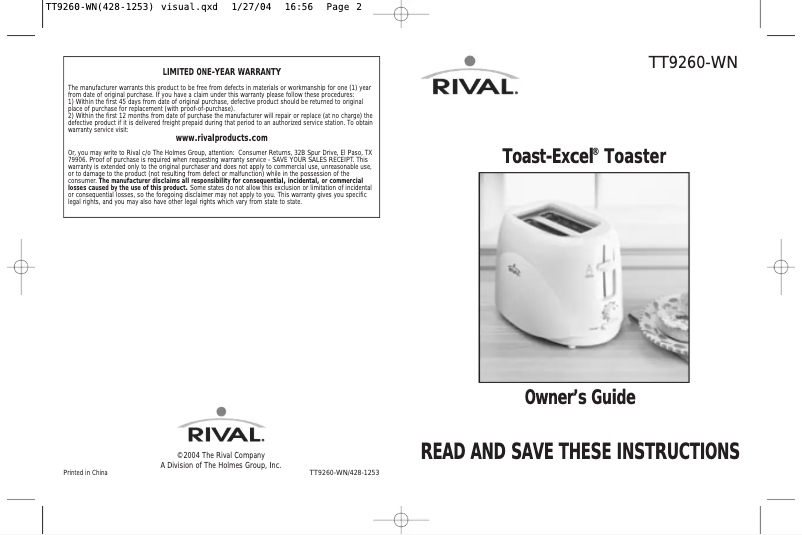 Imagen de la primera página del manual del dispositivo TT9260-WN