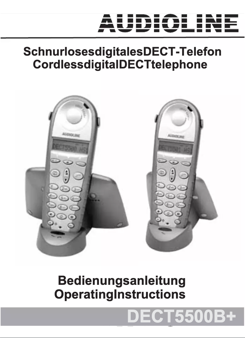 Imagen de la primera página del manual del dispositivo DECT 5500B plus