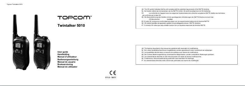 Página 1 del manual Manual de usuario Topcom Twintalker 5010