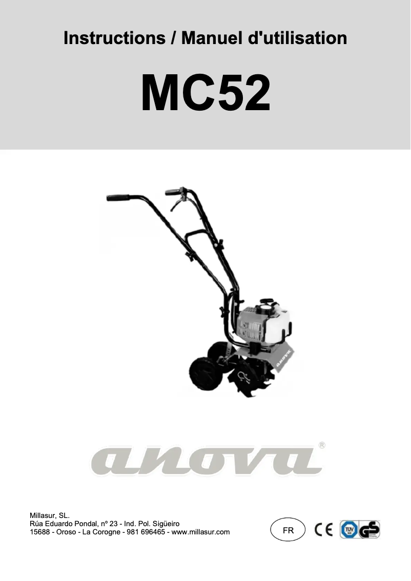 Página 1 del manual Manual de usuario Anova MC52