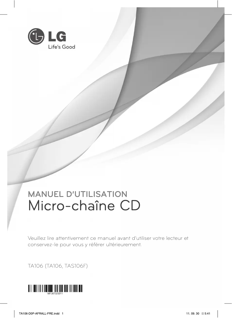 Página nº 1 - Manual de usuario LG TA106