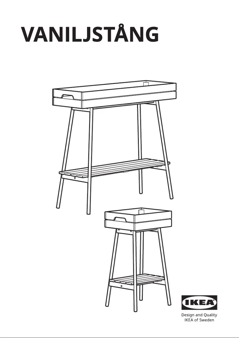 Imagen de la primera página del manual del dispositivo VANILJSTÅNG 604.263.40