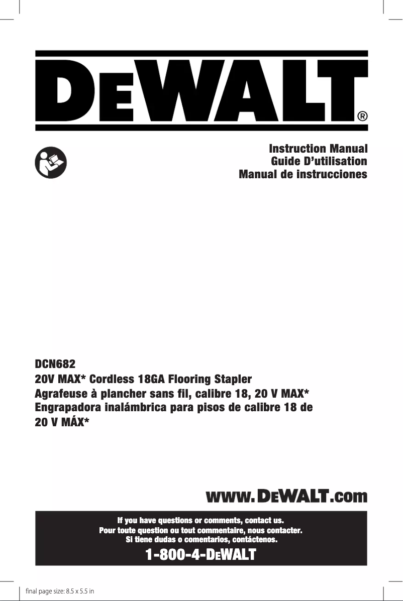 Página 1 del manual Manual de usuario DeWalt DCN682B