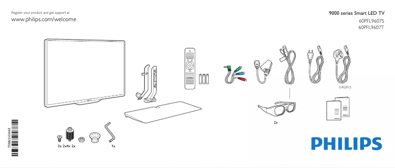 Imagen de la primera página del manual del dispositivo 60PFL9607S