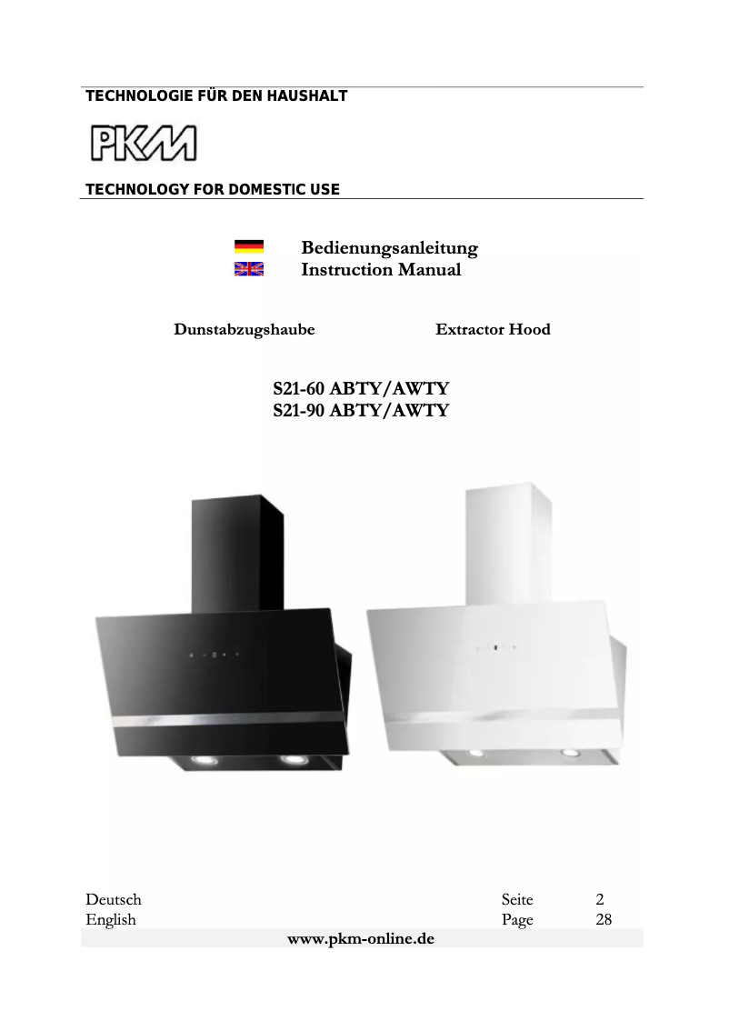 Imagen de la primera página del manual del dispositivo S21-90 AWTY