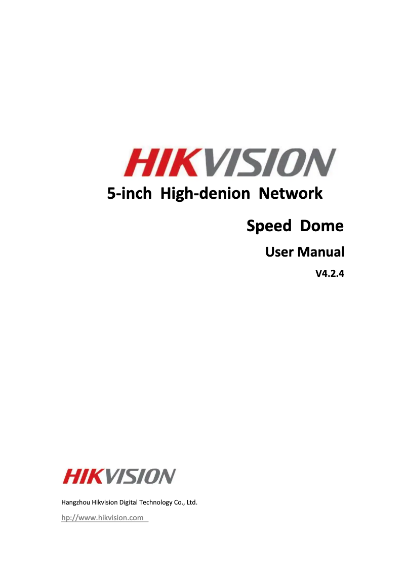 Página 1 del manual Manual de usuario Hikvision DS-2DE5184-AE3