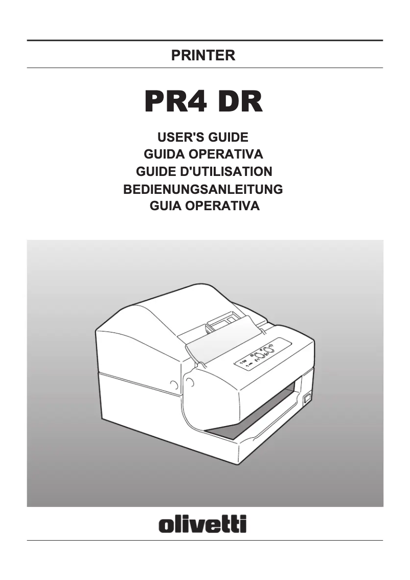 Página 1 del manual Manual de usuario Olivetti PR4 DR