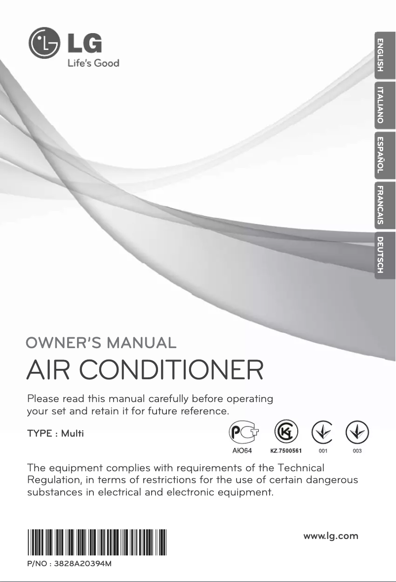 Imagen de la primera página del manual del dispositivo AMNH24GD5L0