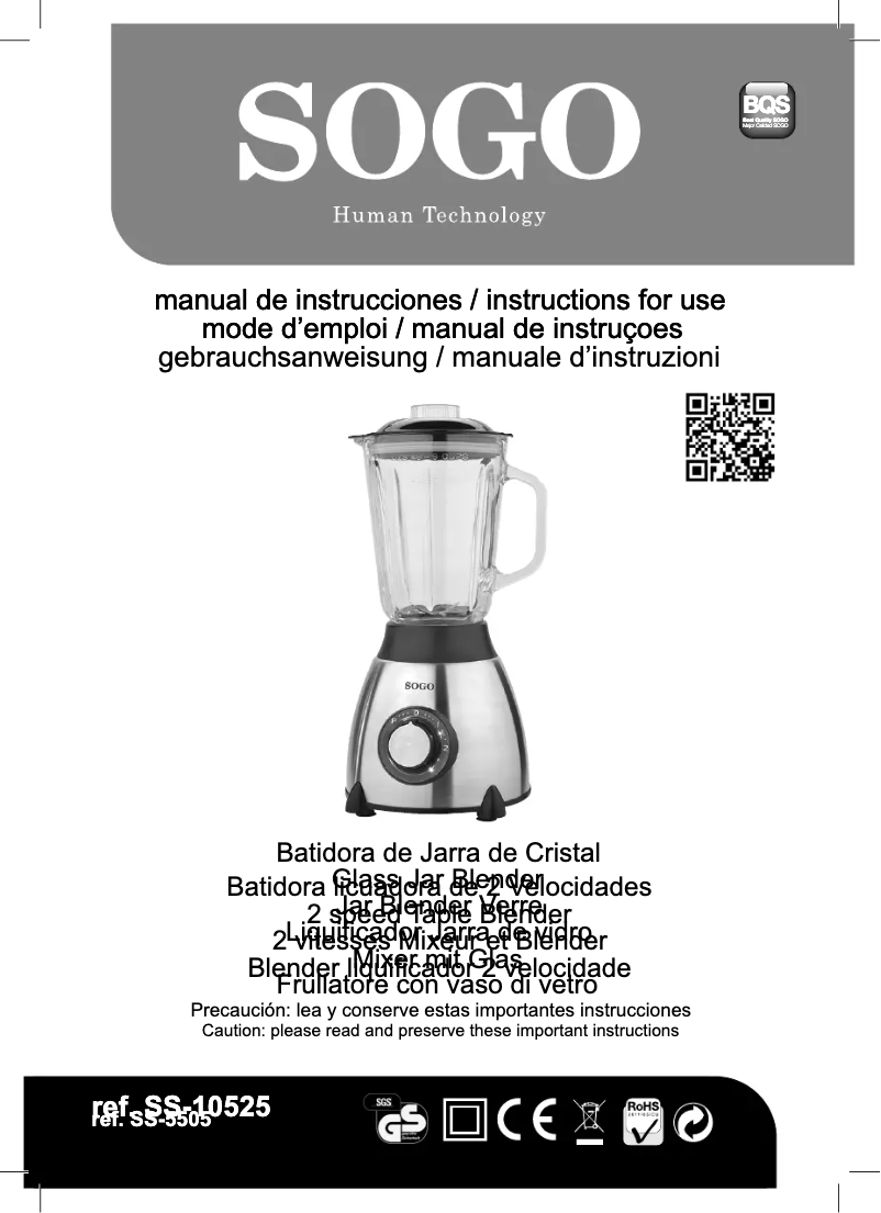 Página 1 del manual Manual de usuario Sogo BAT-SS-5505