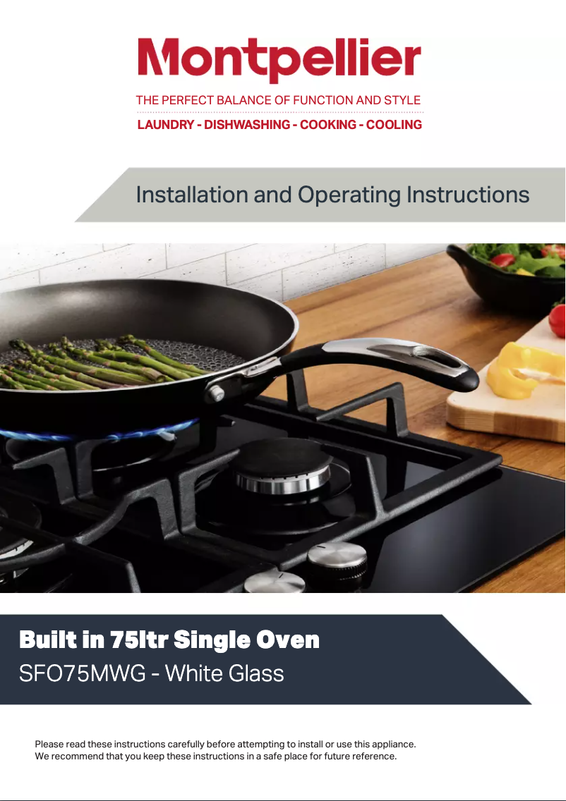 Página 1 del manual Manual de usuario Montpellier SFO75MWG