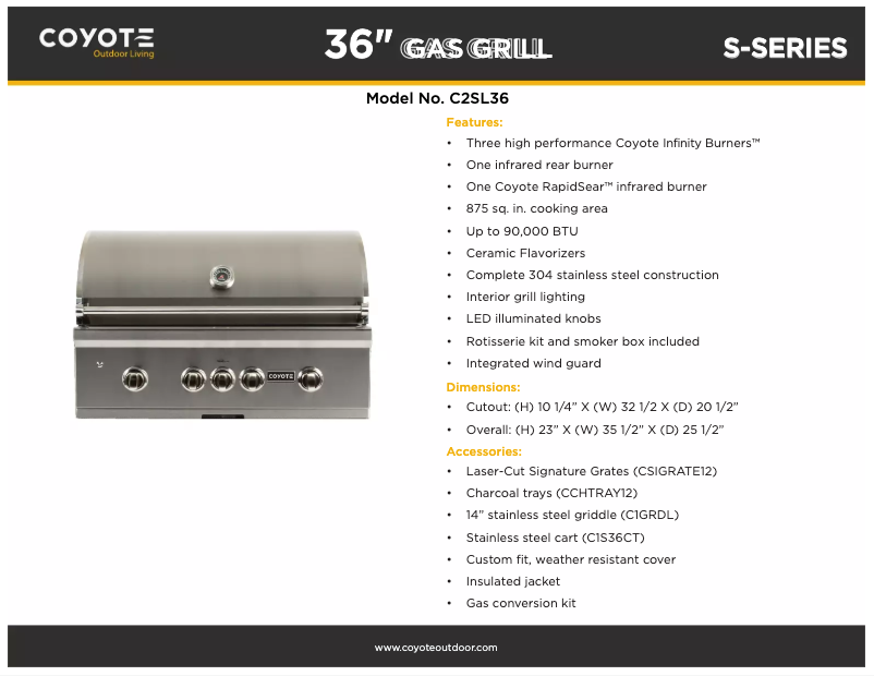 Imagen de la primera página del manual del dispositivo C2SL36NG