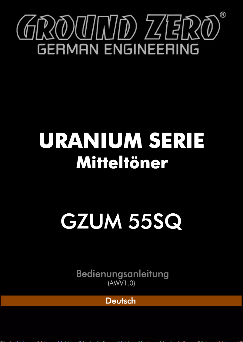 Imagen de la primera página del manual del dispositivo GZUM 55SQ