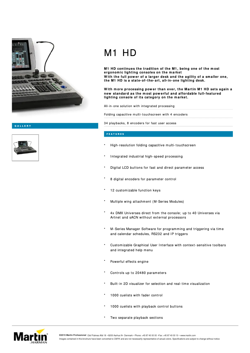 Imagen de la primera página del manual del dispositivo M1 HD