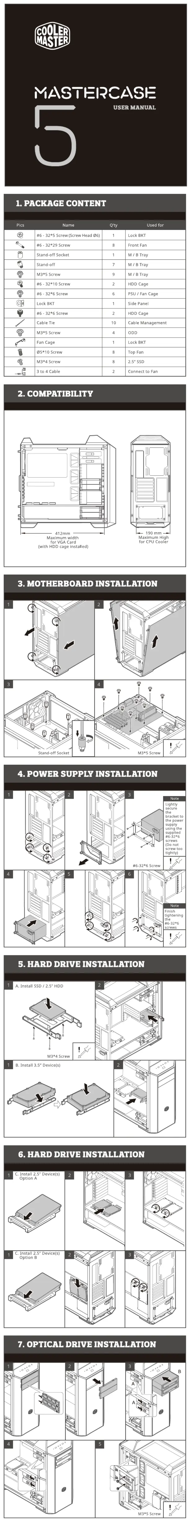 Imagen de la primera página del manual del dispositivo MasterCase Pro 5