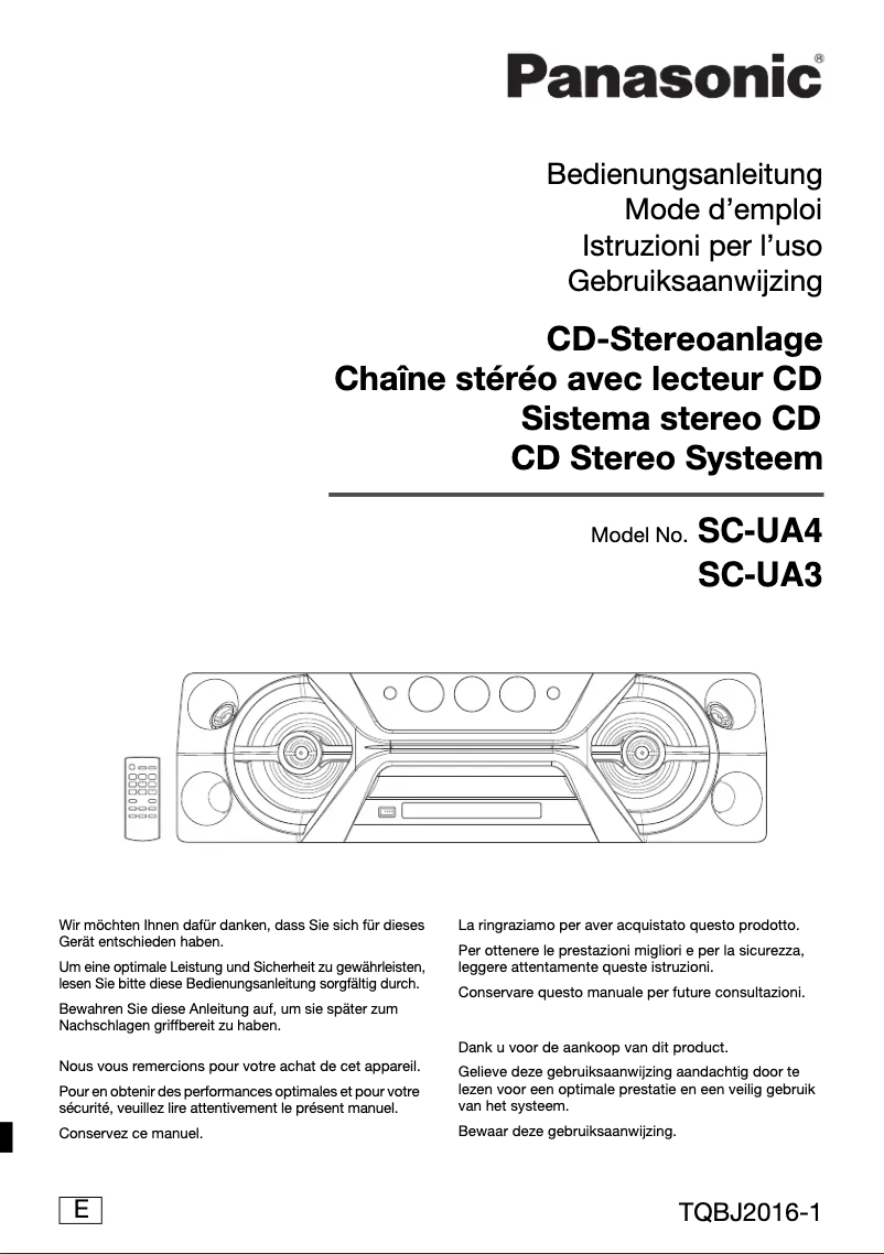 Imagen de la primera página del manual del dispositivo SC-UA4E